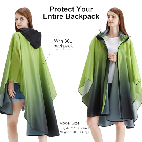 Image of salamra Rain Poncho Jacket - Hooded Waterproof Raincoat with Pocket for Women Men Adults