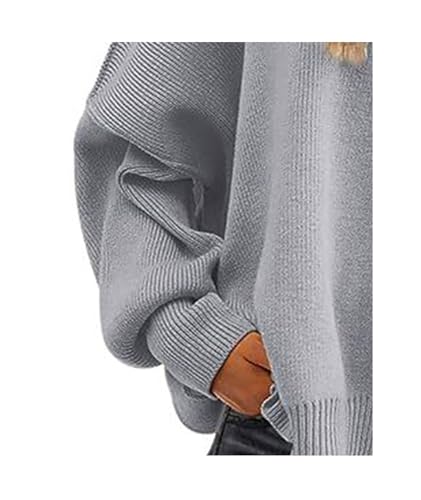 Image of SEMATOMALA Women's Oversized Plain Batwing Sweaters Fall Winter Crewneck Trendy Pullover Knit Jumper Tops