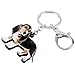 Ksydhwd Porte-clés Acrylique Anime Basset Hound Chien Porte-clés Porte-clés Titulaire Animaux Animaux Cadeau Bijoux Pour Femmes Fille Sac De Voiture Charmes Pendentif