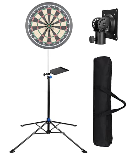 Portable Dart Board Stand, Professional Dartboard Stand with Four Legs, Adjustable Height Darts Tripod for Indoor or Outdoor, Heavy Duty Outside Dart Stands Accessories
