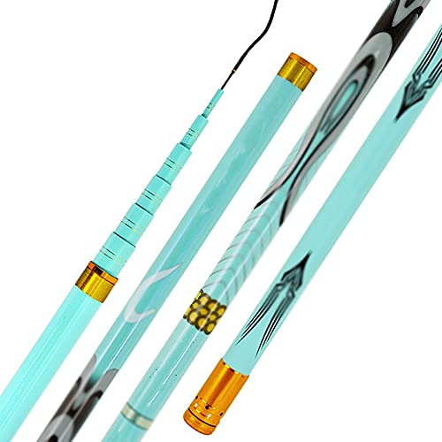 釣り竿 8.0m / 9.0m手棒池の棒の大きい釣り竿の屋外釣り用品 堤防釣り (Color : Blue, Size : 8.0m)