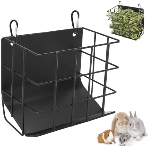 Rabbit and Guinea Pig Hay Feeder With Heavy-Duty Metal Frame - Hay ... - Hay Rack For Guinea Pig Playpen