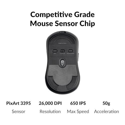 Image of Keychron M3 Mini 4K Wireless Bluetooth 5.1 /2.4 GHz /Wired Optical Mouse, Ultra-Lightweight 55g Programmable PixArt 3395 Sensor with up to 26,000 DPI / 650 IPS for Windows Mac Linux - Black