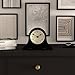 JONES CLOCKS® Speakeasy Small Mantel Clock | Classic Napoleon’s hat Design | Black | Contemporary Classic Style for Desk, Table, Shelf or Bedside