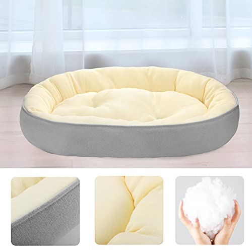 HAWSON Dog Bed for Large Medium Small Dogs, Durable Warm Dog Bed, Washable Sleeping Puppy Bed, Soft Calming Cat Beds for Indoor, Fits up to 5- 45 lbs Medium Small Dogs and Cats(24''/30'') Grey - Image 4