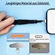 sebudion 2 Stück Edelstahl Handykette Universalpads,Handy Lanyard Pads, Handyband mit Metallring Patch, Schwarz Lanyard für Handgelenk, Anti Verlust Universal für Smartphones