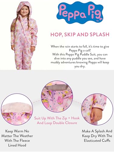 Peppa Pig Rain Suit Girls| Waterproof Coverall for Toddler4