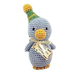 Knit Knacks Organic Cotton Pet and Dog Toys, “Birds & A Bee Group” (Choose from 5 Different Options) Disco Duck