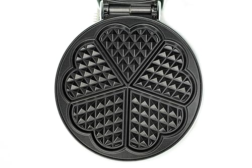 Multi Mini-HEART Waffle Maker Machine- 700 Watts | 5 Heart Waffles at once |Stainless Steel Non-Stick Cooking Plates & Cool Touch Handle | Electric Iron with Indicator Light- Frost White
