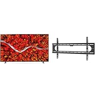 LG 82UP80009LA 207 cm (82 Zoll) UHD Fernseher (4K, 120 Hz, Smart TV) [Modelljahr 2021] &amp; Hama TV Wandhalterung (37-90 Zoll TV Halterung für Fernseher bis zu 100kg, max. VESA 800x400) schwarz
