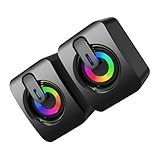 Haut-parleurs d'ordinateur - connexion usb, son omnidirectionnel à 360 degrés, haut-parleurs de bureau