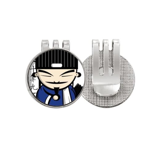 Marqueur de balle de golf émail et clip de chapeau au design master chinois unique