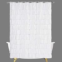 Comfort Spaces Windsor – Rideaux de douche à volants en microfibre à motif moderne et élégant pour salle de bain, 183 x 183 cm, gris Comfort Spaces Windsor – Rideaux de douche à volants en microfibre à motif moderne et élégant pour salle de bain, 183 x 183 cm, gris