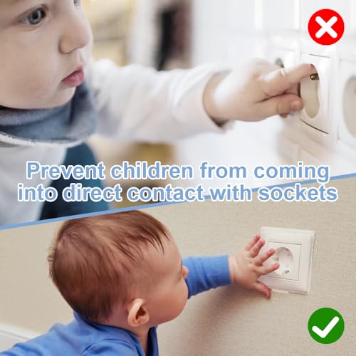 4 Stück Schalter Abdeckung Steckdosenabdeckung, Typ 86 Steckdose Abdeckung, Flip Steckdose Abdeckung Dünne Selbstklebende Steckdosenabdeckungen Regenschutz für Bad, Haus, Outdoor, (Transparent)