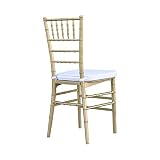 Solycarpa Silla Tiffany o Chiavari Dorada + Cojín. Modelo de Resina, Monoblock y Resistente