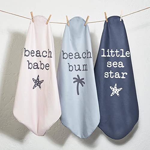 Image of Stephan Baby Towels with Hoods Quick Dry Baby Beach Towel with Hood and Carrying Bag, 30 inch Square, Beach Babe