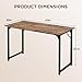 PayLessHere | 47 Inch Computer Desk | Brown | Office Desk with Metal Frame, Adjustable Feet | Water-Resistant, Scratchproof Surface | Sturdy Writing Table for Home Office or Study | Pack of 1