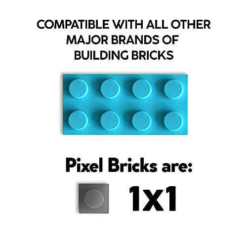 Creative QT Pixel Bricks Mosaic Kit - 8 Bright Colors, 1x1 Bricks - 1600 Pieces Mosaic Block Kit with 2 Quick-Removal Tools & Design Guide - Nano Blocks Art Set for Kids & Adults - STEM Building Toy - Thumbnail 4