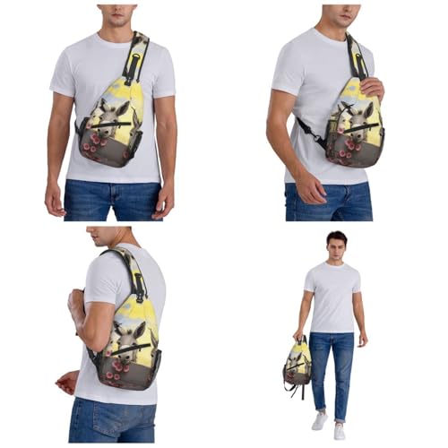 Bolso tipo sling bandolera negro para exteriores miniatura 6