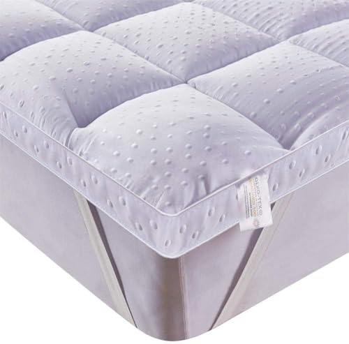 Bedecor Sobrecolchon de Microfibra 180x190/200, Muy Suave y Comodo Cubre Colchon con Diseño Antideslizante, 3D Massage Bubbles Lujoso Topper Antialérgico