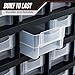 Storage Bin with Drawers - 41-Drawer Plastic Tool Organizer - Hardware or Craft Cabinet for Storing Beads, Toys, or Nuts and Bolts by Stalwart (Black)