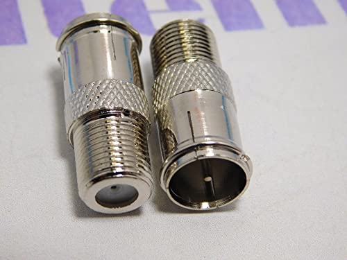 F Push ON Male to Female Adapter / 20 Pieces (qzty)