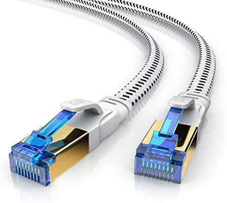Primewire  5m - CAT.8 Flat Ethernet Cable  8.1 Standard  LAN Network cable - 40000 Mbits  Patch cable  PIMF - RJ 45 plugs  High Speed - Switch Router Modem  Cotton Sheathing