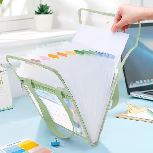 Image of Expandable A4 File Folder Organizer | Document Storage Bag with Multiple Pockets | Durable Multicolor Case for Office, School, Bank, Hospital & Home Use (A4 Size Multifunctional Bag)