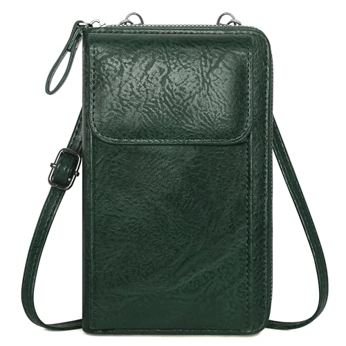 Image of KUKOO Small Crossbody Bags for Women PU Leather Cell Phone Purse Wallet with Credit Card Slots
