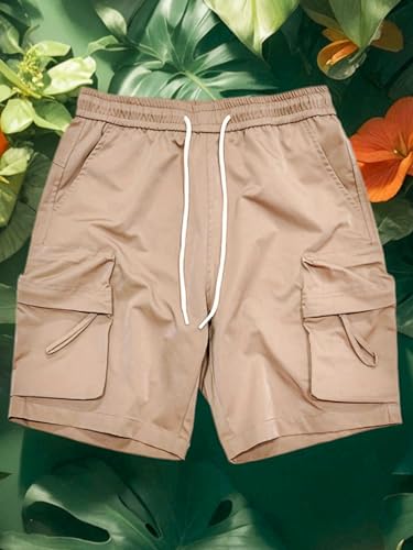 Afwerirc Short cargo feminino de verão com cordão, para atividades casuais ao ar livre, caminhadas,