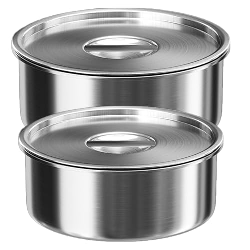 ULTECHNOVO 2 Piezas Recipiente Para Cocinar Al Vapor De Acero Inoxidable Tazón De Sopa Al Vapor Para Verduras Para Arroz Huevos y Verduras