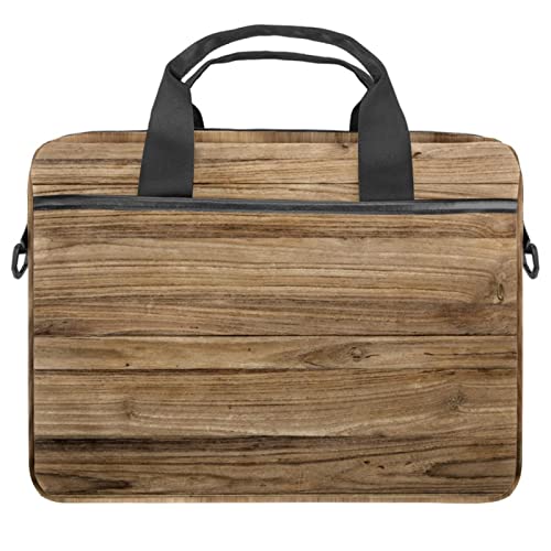 Maletín de madera para portátil de 13 a 14.5 pulgadas con correa ajustable multicolor