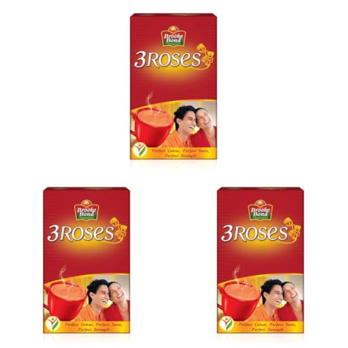 Image of Brooke Bond 3 Roses Dust Tea, 500gram Carton, Black tea, natural (Pack of 3)