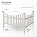 3.5ft H x 6ft W (1 Panel + 1 Post) No Dig WamBam All American Scallop Top Fence Kit, White Vinyl Picket Fence, Easy Install Outdoor Fence for Backyard or Patio, DIY Decorative Fencing, ZP19041