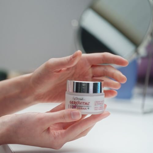 Gerovital H3 Derma+ Ujędrniający krem przeciwstarzeniowy, nawilżający i regenerujący do skóry dojrzałej i suchej, z kwasem hialuronowym, matrixyl, witaminy A+E, 50 ml