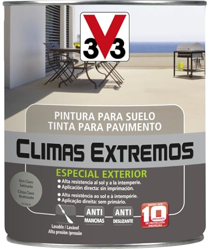 V33 PINTURA SUELOS CLIMAS EXTREMOS SATINADO GRIS CLARO 0,5L