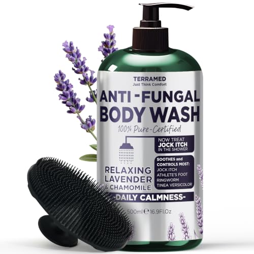 Image of Antifungal Body Wash with Lavender Essential Oil 1% Tolnaftate Scrubber
