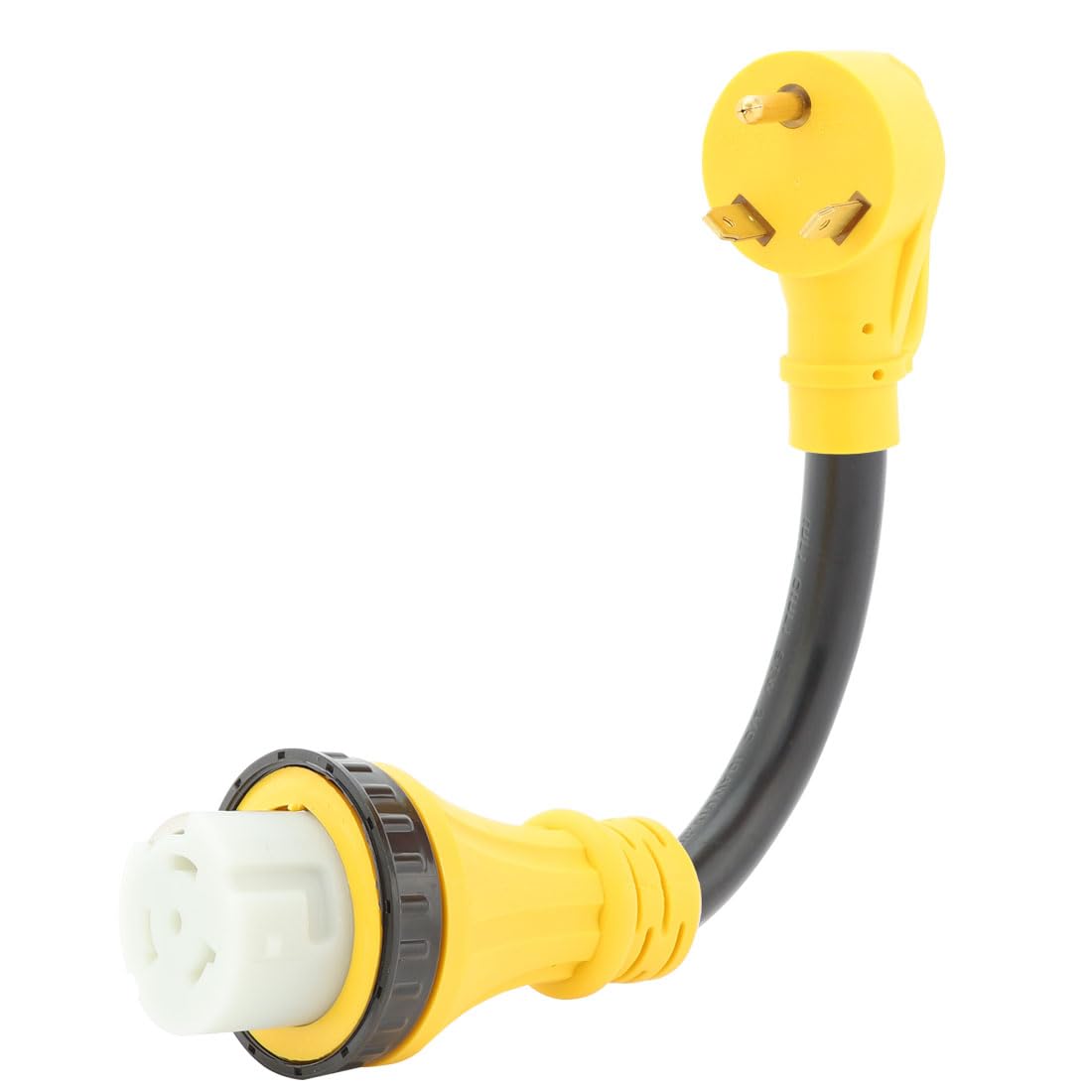 Nema TT-30P Male to SS 2-50P Female Adapter Cord,TT-30P to SS2-50R, Heavy Duty10AWG Trailer Male to Marine Shore Female Adapter Cable L=1FT