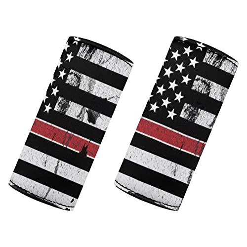 HUIACONG Lot de 2 housses de protection pour poignée de valise - Motif drapeau américain - Décoration intérieure de voiture - Multifonction - Pour femme