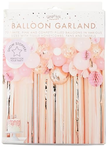 Guirlande de ballons rose et pêche Ginger Ray kit déco arche anniversaire mariage baptême