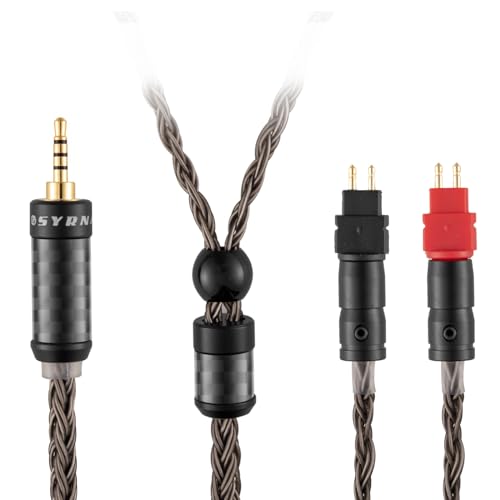 SYRNARN 2.5mm �o�����X�w�b�h�z���P�[�u�� �[���n�C�U�[ HD650�AHD600�AHD580�AHD660S�AHD58X�AMassdrop HD6XX 16�R�A�A�b�v�O���[�h�����p�R�[�h(2.5mm�o�����X�A1.5m/5�t�B�[�g)�ɑΉ�