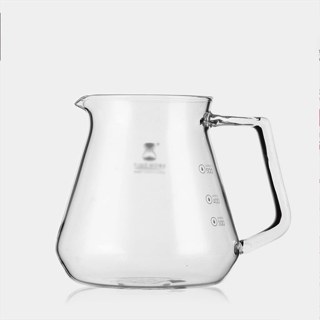 Brocca per schiumare Il Latte, in Vetro borosilicato, da 12,1 oz/20,3 oz, in Vetro soffiato a Mano, con Scala Graduata, Strumenti da Barista Trasparenti, Un Colore - 20,3 Once (Un Colore 20,3 Once)
