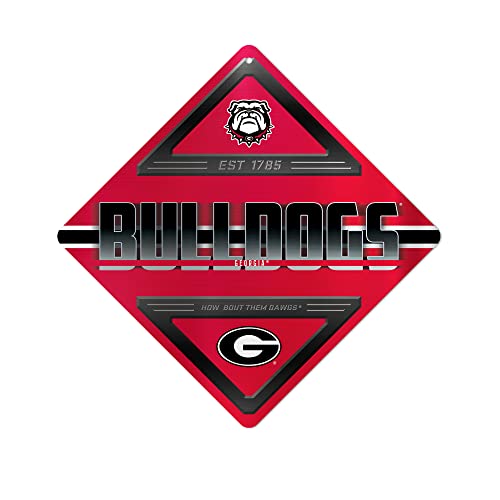 Rico Industries NCAA Georgia Bulldogs Metal Sign 16.5'' x 16.5'' Home Décor - Bedroom - Office - Man Cave