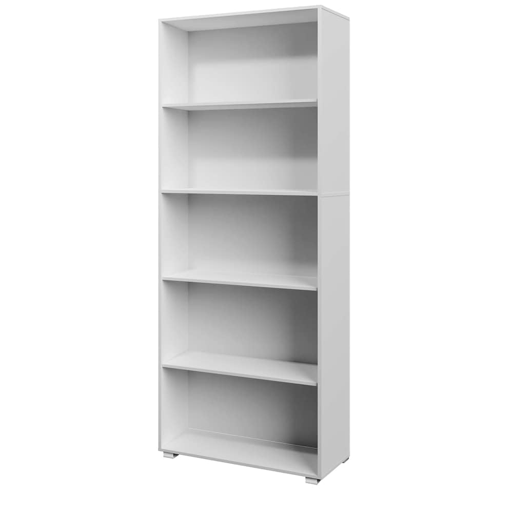 CASARIA® Estantería Vela Blanca 190x60x28cm 5 Estantes Librería Biblioteca Mueble Organizador Oficina