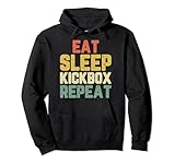 Eat Sleep Kickbox Repeat Kickboxing Kick Boxing Vintage Pullover Hoodie