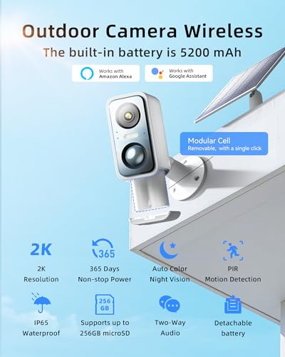 Andyssey 3MP Security Camera Wireless Outdoor for Home Security,Only 2.4GHz — view 2