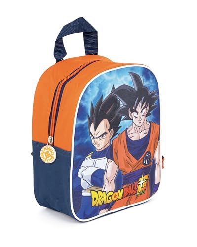 ARDITEX Mochila infantil de Dragon Ball - 24 cm - Color Naranja y Azul - Ideal para la guardería o el colegio