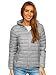 Produktbild BOLF Damen Übergangsjacke Steppjacke mit Kapuze Daunenjacke Reißverschluss Sportjacke Zip Wärme Freizeit Outdoor Basic Casual Style M23036 Grau S [D4D]