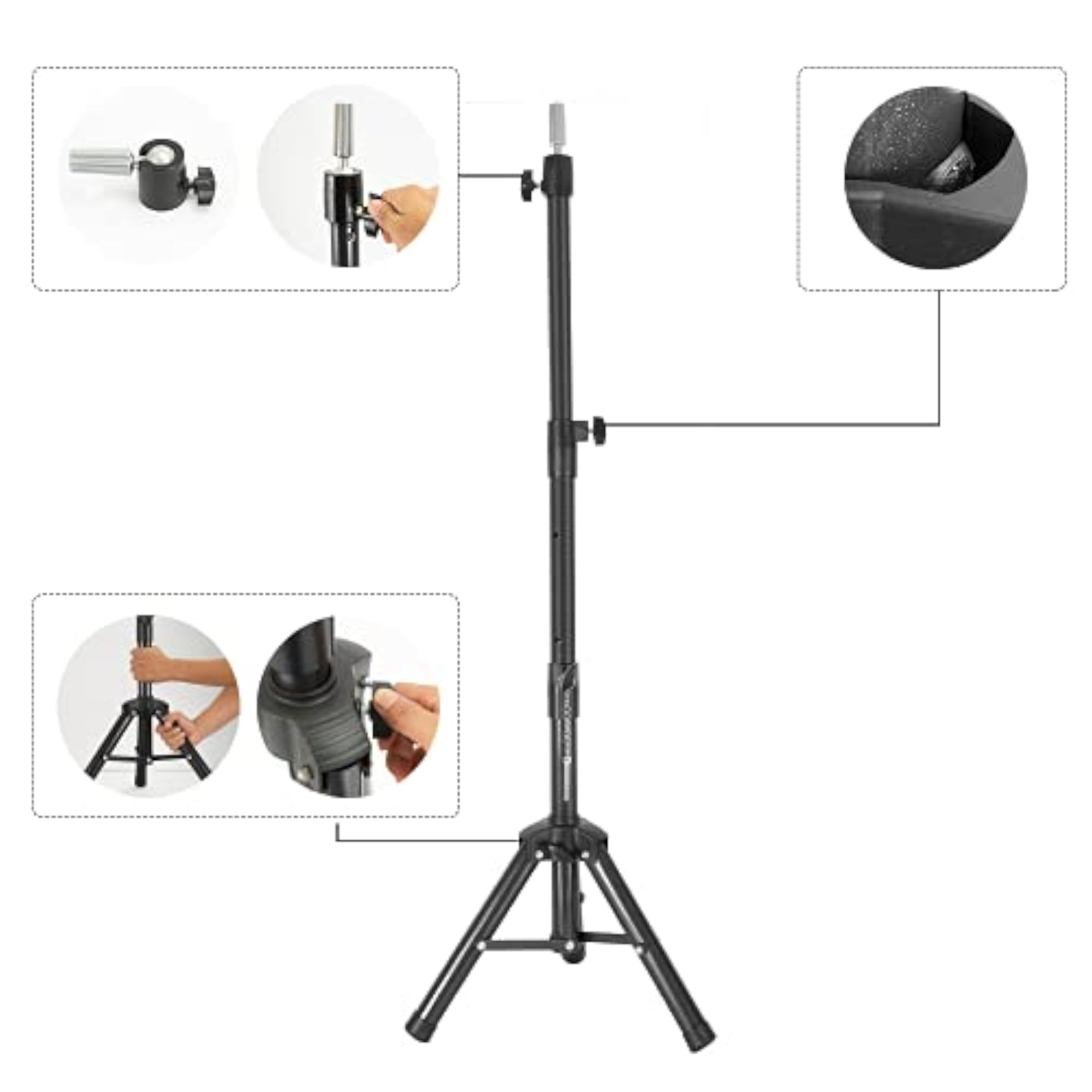 55 Inch Heavy Duty Wig Stand Tripod for Styling