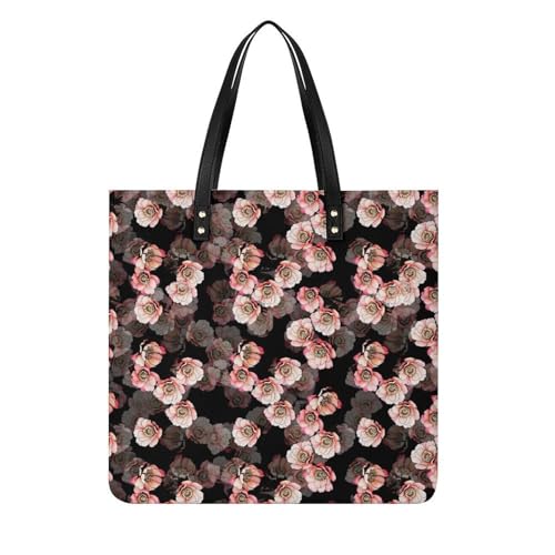 Sac à bandoulière tote bag Fleur Lumineuse, grand sac à main shopper femmes de voyage